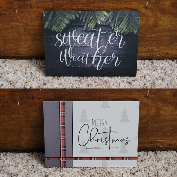 Holiday Decor Reversible Signs - Picture 5 of 7